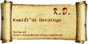 Komlódi Dorottya névjegykártya