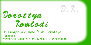 dorottya komlodi business card